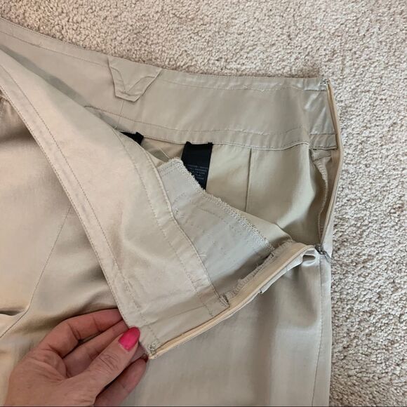 Donna Karan black label Ivory cream satin pants - Picture 6 of 12